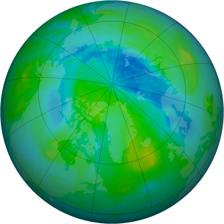 Arctic ozone map for 01 September 1997